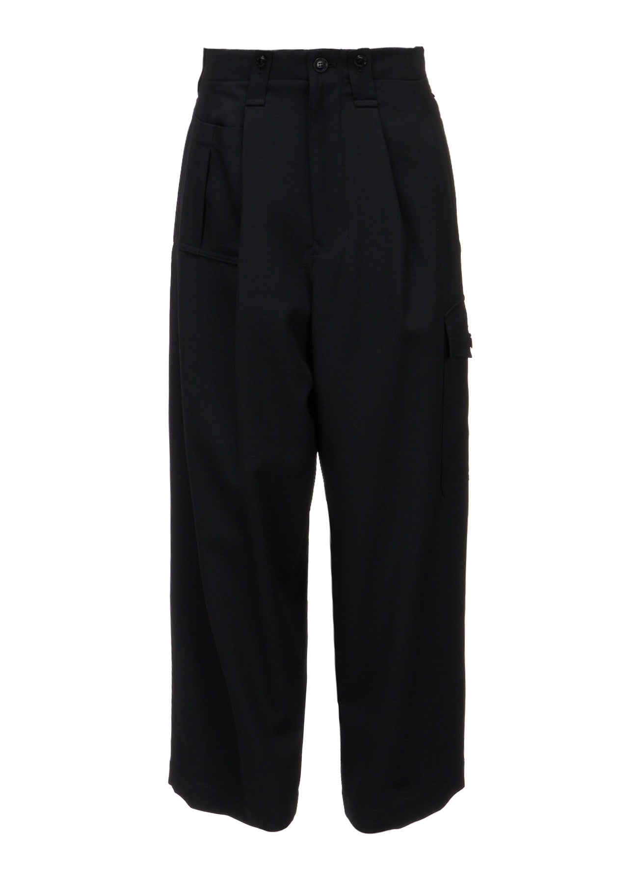 WOOL GABARDINE CARGO PANTS