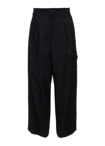 WOOL GABARDINE CARGO PANTS