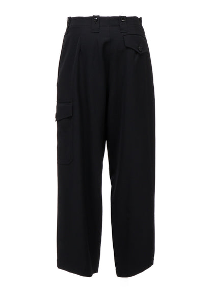 WOOL GABARDINE CARGO PANTS