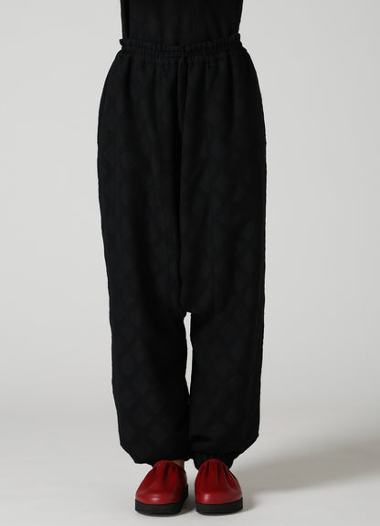 PLAID JACQUARD SAROUEL PANTS