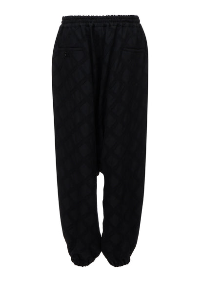 PLAID JACQUARD SAROUEL PANTS