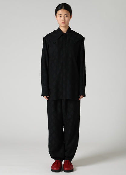 PLAID JACQUARD SAROUEL PANTS
