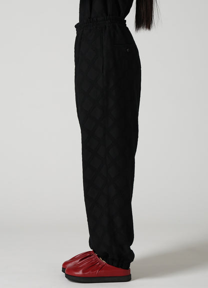 PLAID JACQUARD SAROUEL PANTS