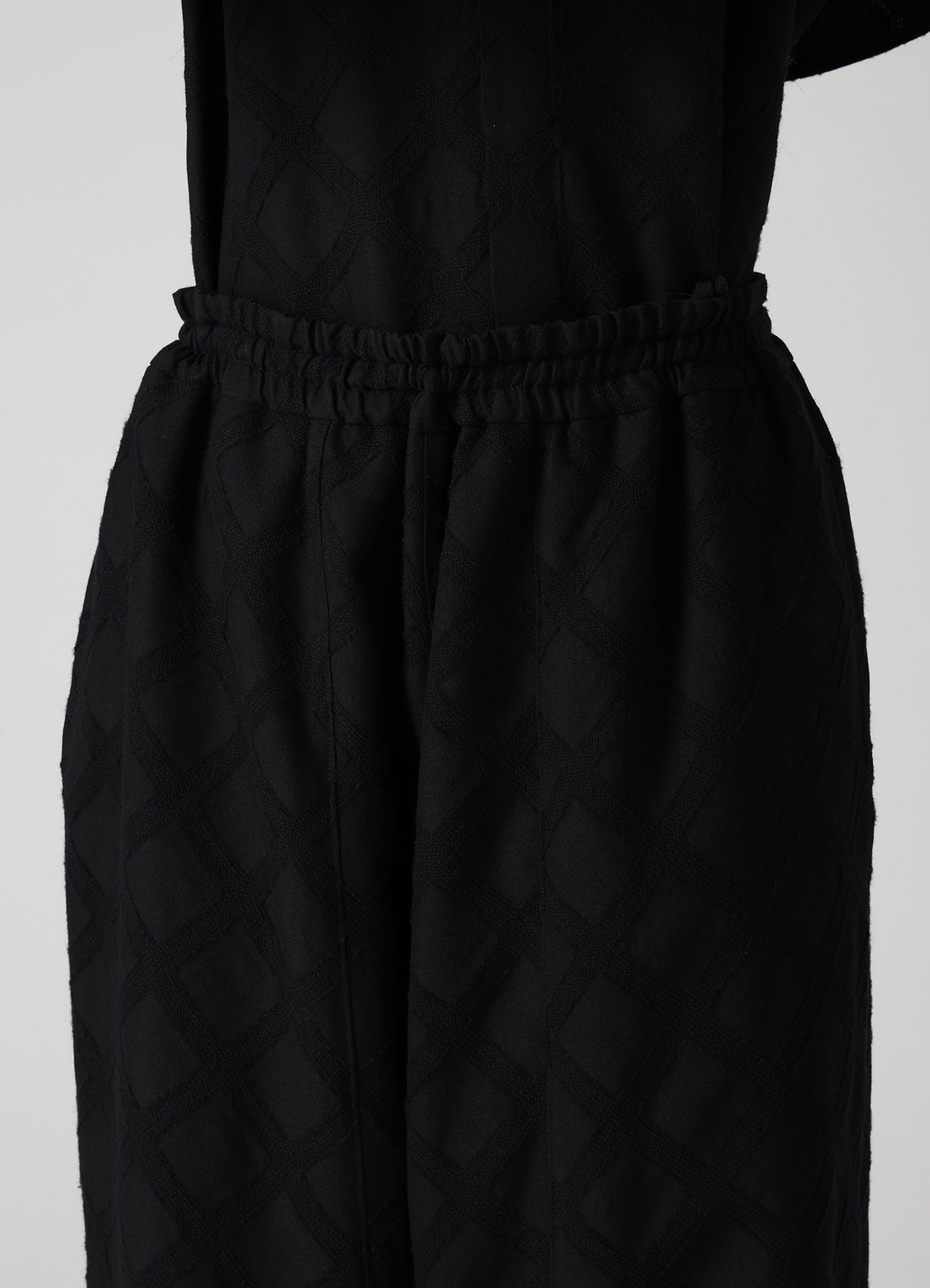 PLAID JACQUARD SAROUEL PANTS
