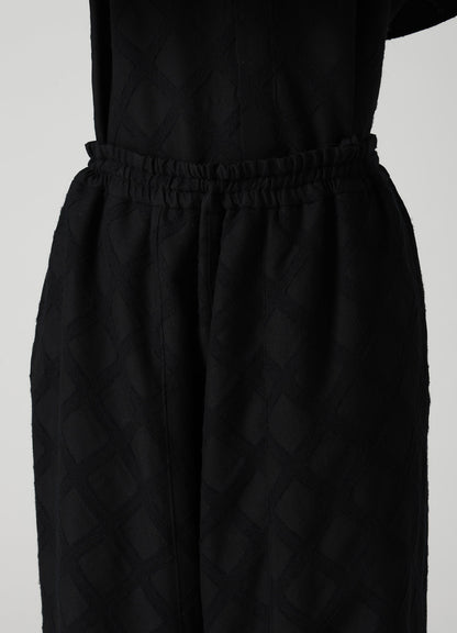 PLAID JACQUARD SAROUEL PANTS