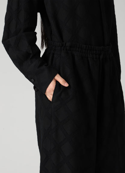 PLAID JACQUARD SAROUEL PANTS