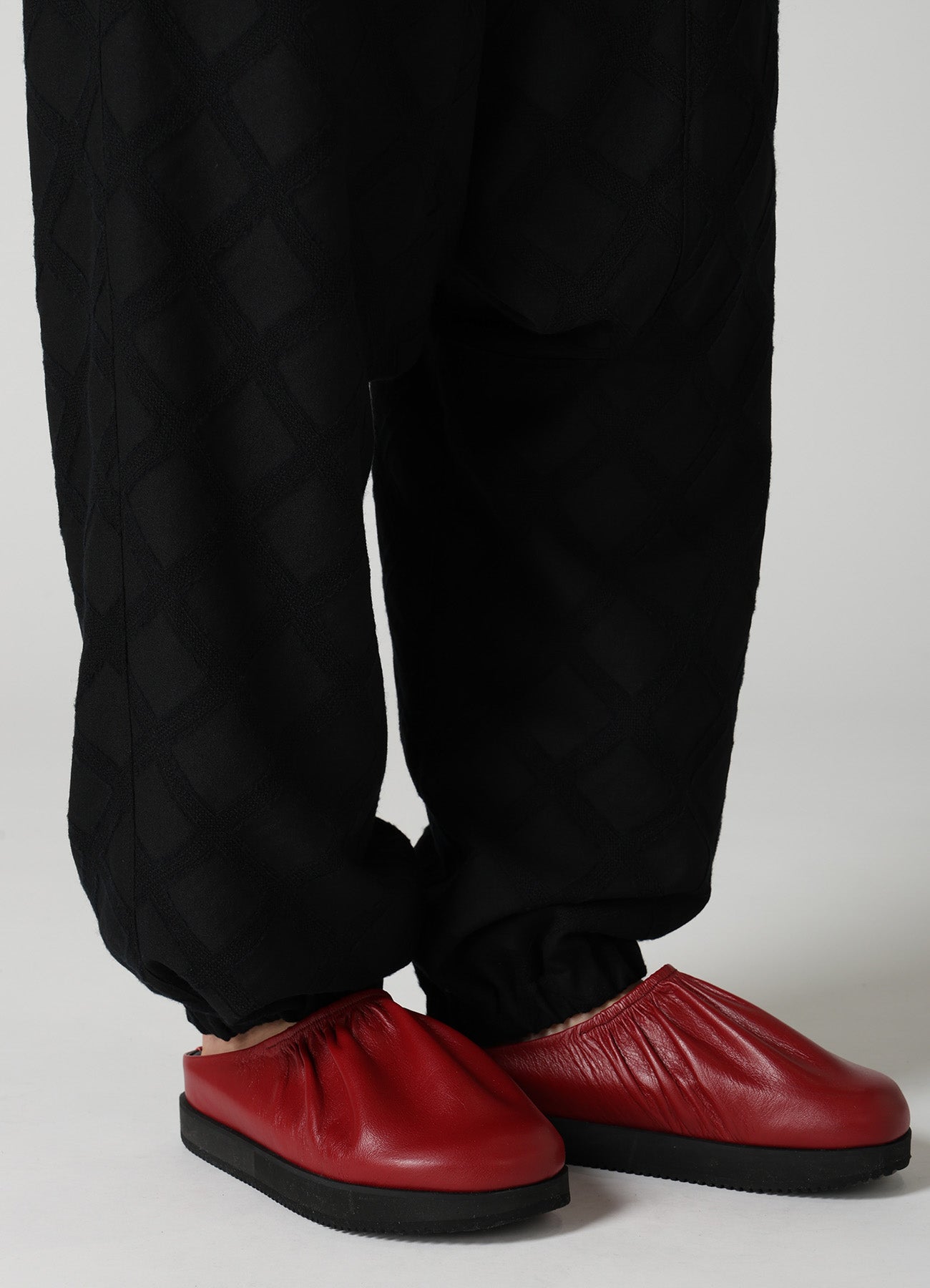 PLAID JACQUARD SAROUEL PANTS