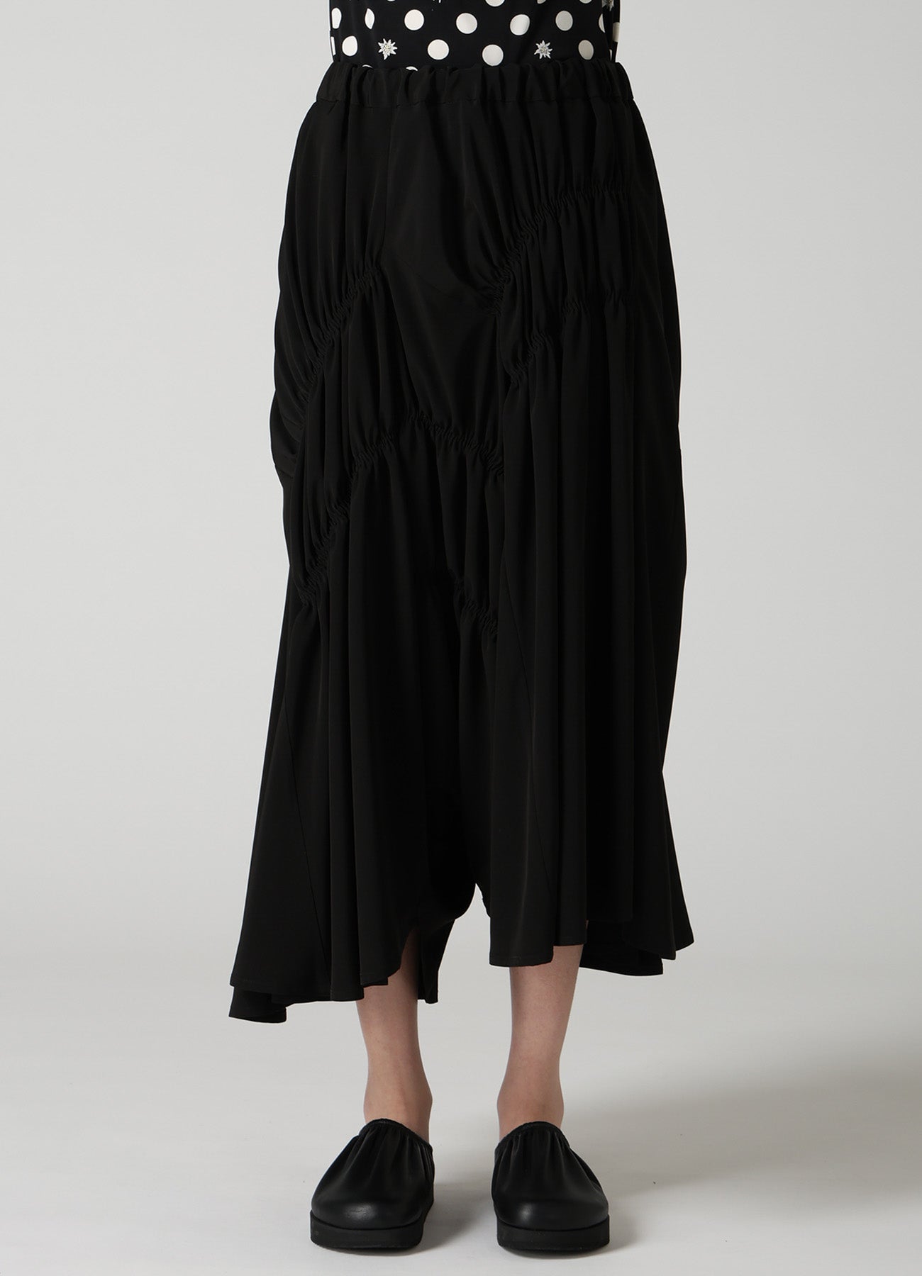 TA/PE SUPER VIYON TUSSER GATHERED PANTS