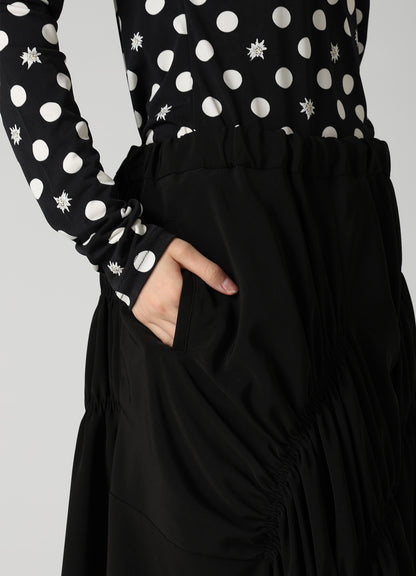 TA/PE SUPER VIYON TUSSER GATHERED PANTS