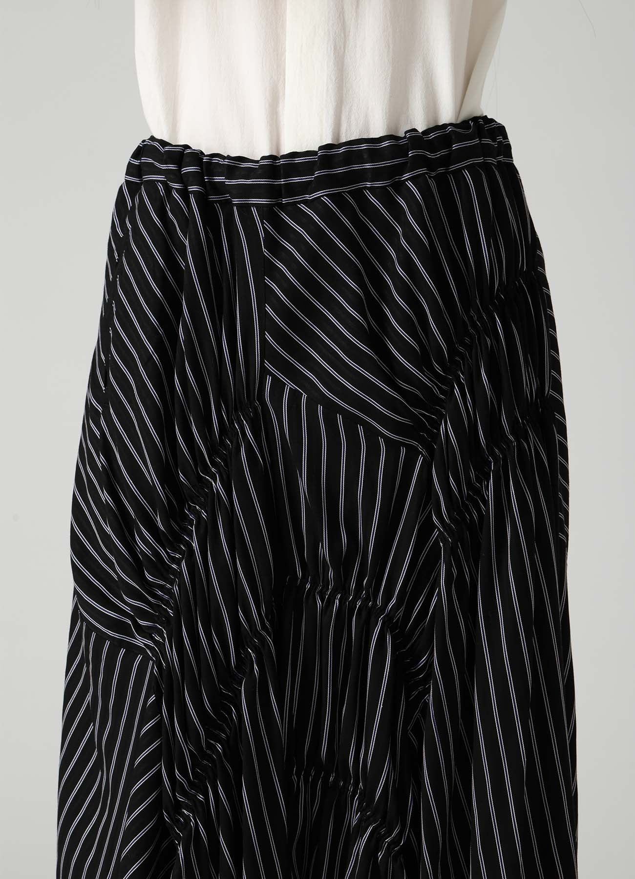 CUPRA STRIPE GATHERED PANTS