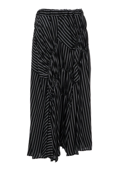 CUPRA STRIPE GATHERED PANTS