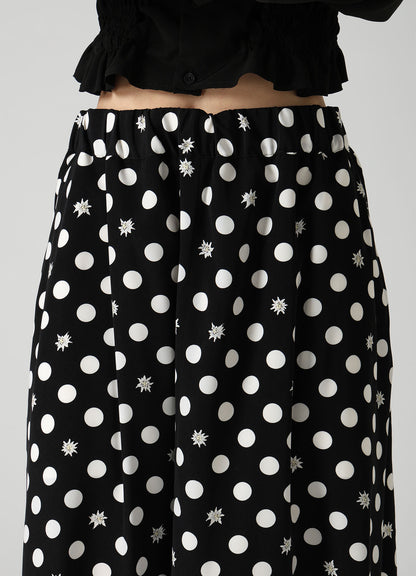 DOT FLOWER PRINT BALLOON PANTS