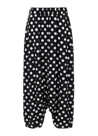 DOT FLOWER PRINT BALLOON PANTS