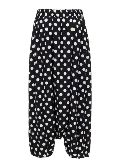 DOT FLOWER PRINT BALLOON PANTS