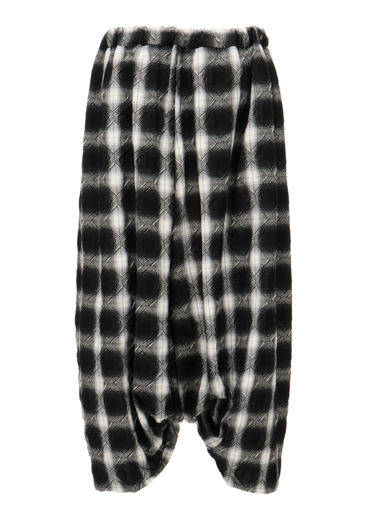 PLAID JACQUARD TUCK PANTS