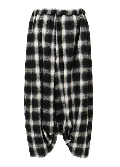 PLAID JACQUARD TUCK PANTS