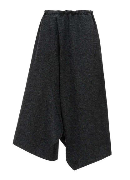 Y'S STITCH WOOL BLEND SAROUEL PANTS