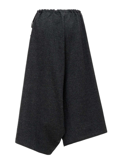 Y'S STITCH WOOL BLEND SAROUEL PANTS