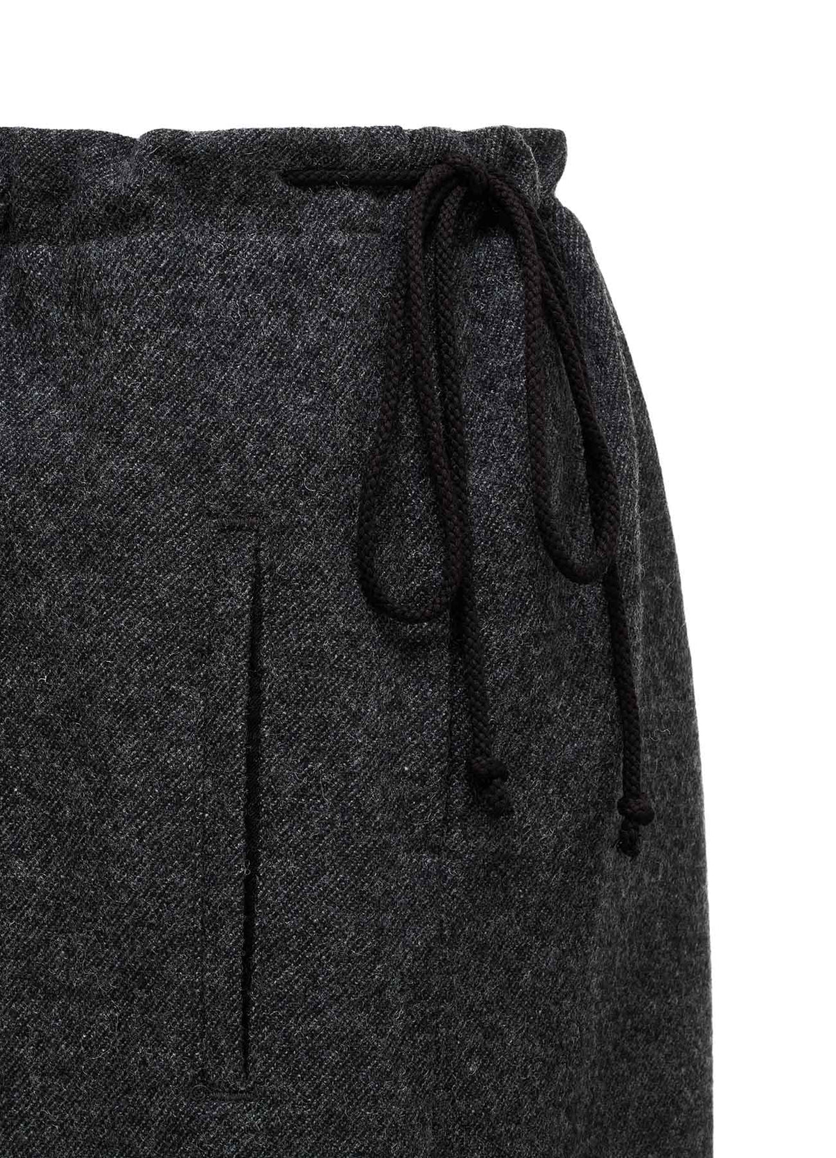 Y'S STITCH WOOL BLEND SAROUEL PANTS