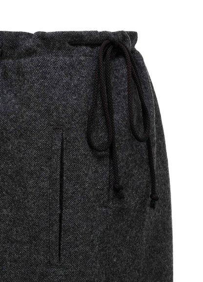 Y'S STITCH WOOL BLEND SAROUEL PANTS