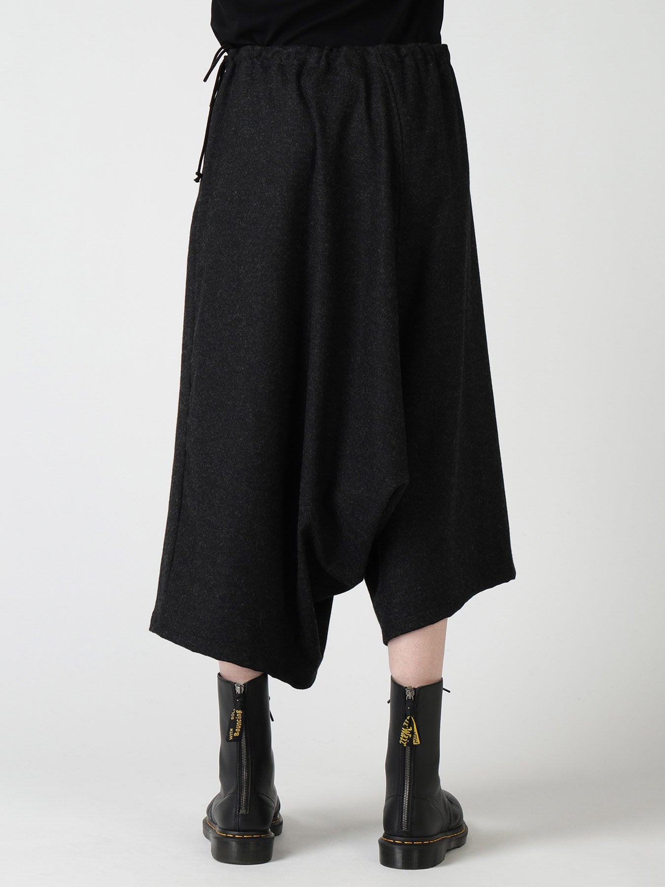 Y'S STITCH WOOL BLEND SAROUEL PANTS