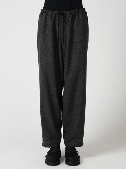 Y'S STITCH WOOL BLEND STRING PANTS