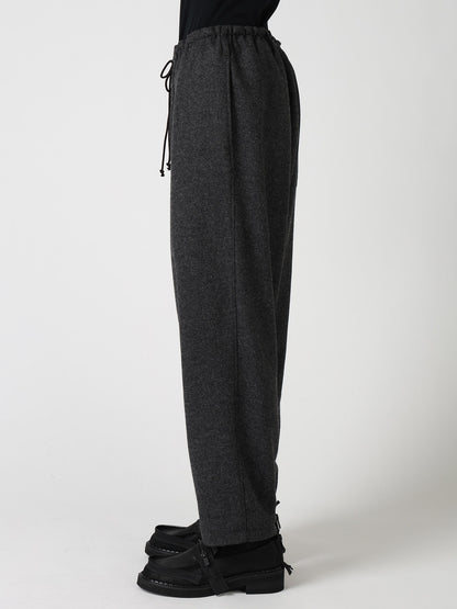 Y'S STITCH WOOL BLEND STRING PANTS