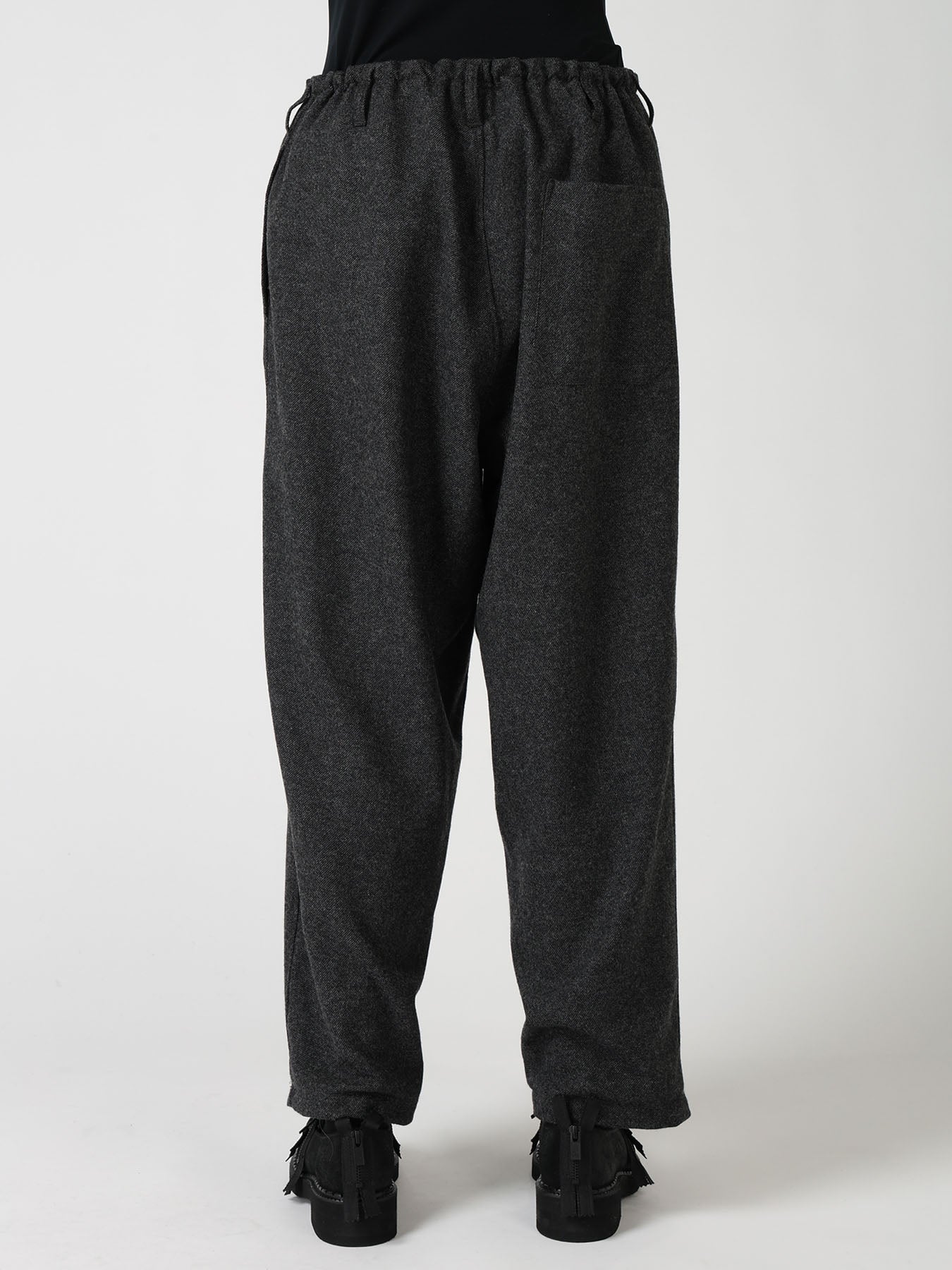 Y'S STITCH WOOL BLEND STRING PANTS