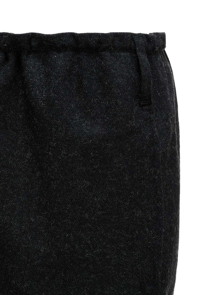 Y'S STITCH WOOL BLEND STRING PANTS