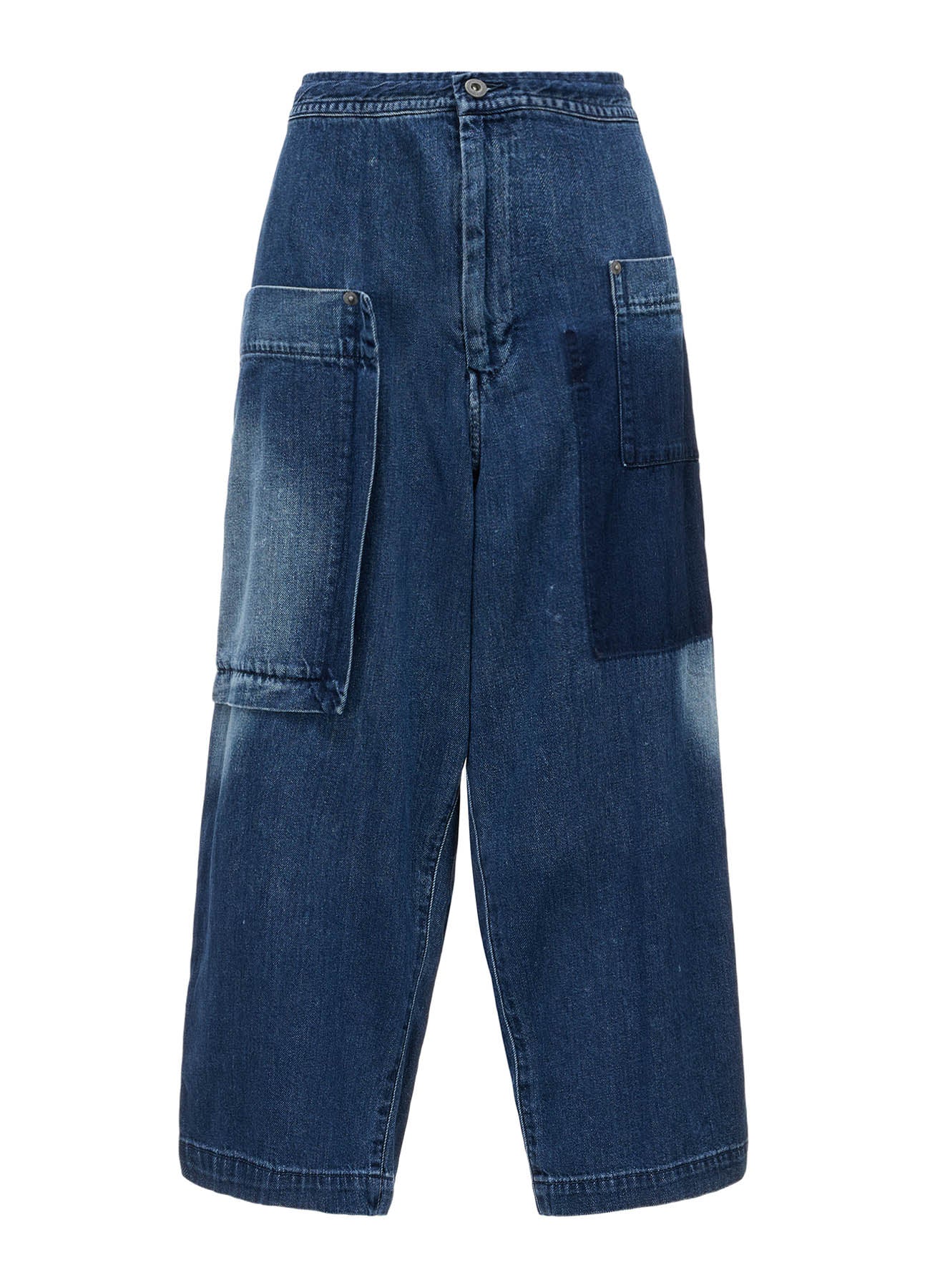 SPOTTED DENIM OUT-POCKET PANTS