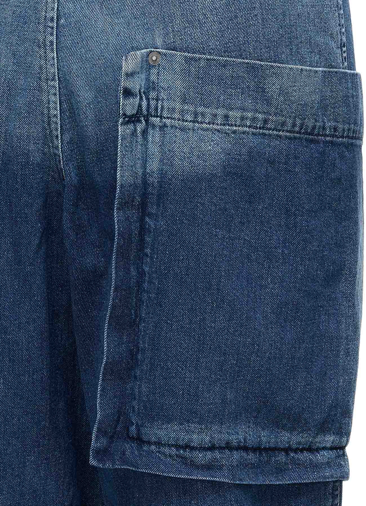 SPOTTED DENIM OUT-POCKET PANTS