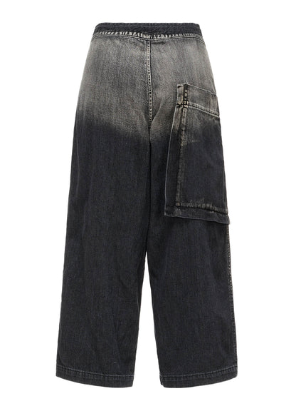 SPOTTED DENIM OUT-POCKET PANTS