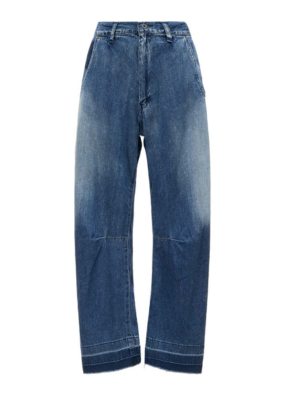 SPOTTED DENIM WIDE PANTS