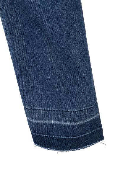 SPOTTED DENIM WIDE PANTS