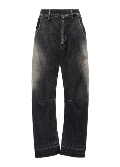 SPOTTED DENIM WIDE PANTS