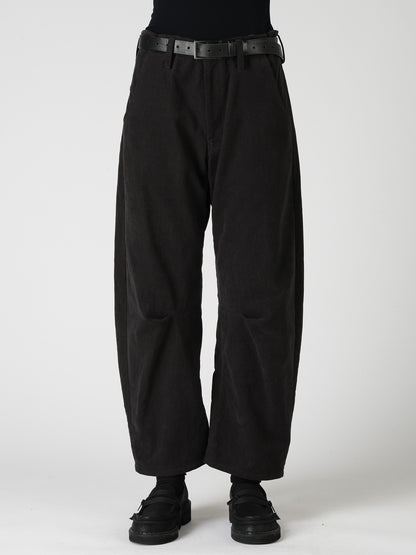 COTTON SUEDE WIDE PANTS