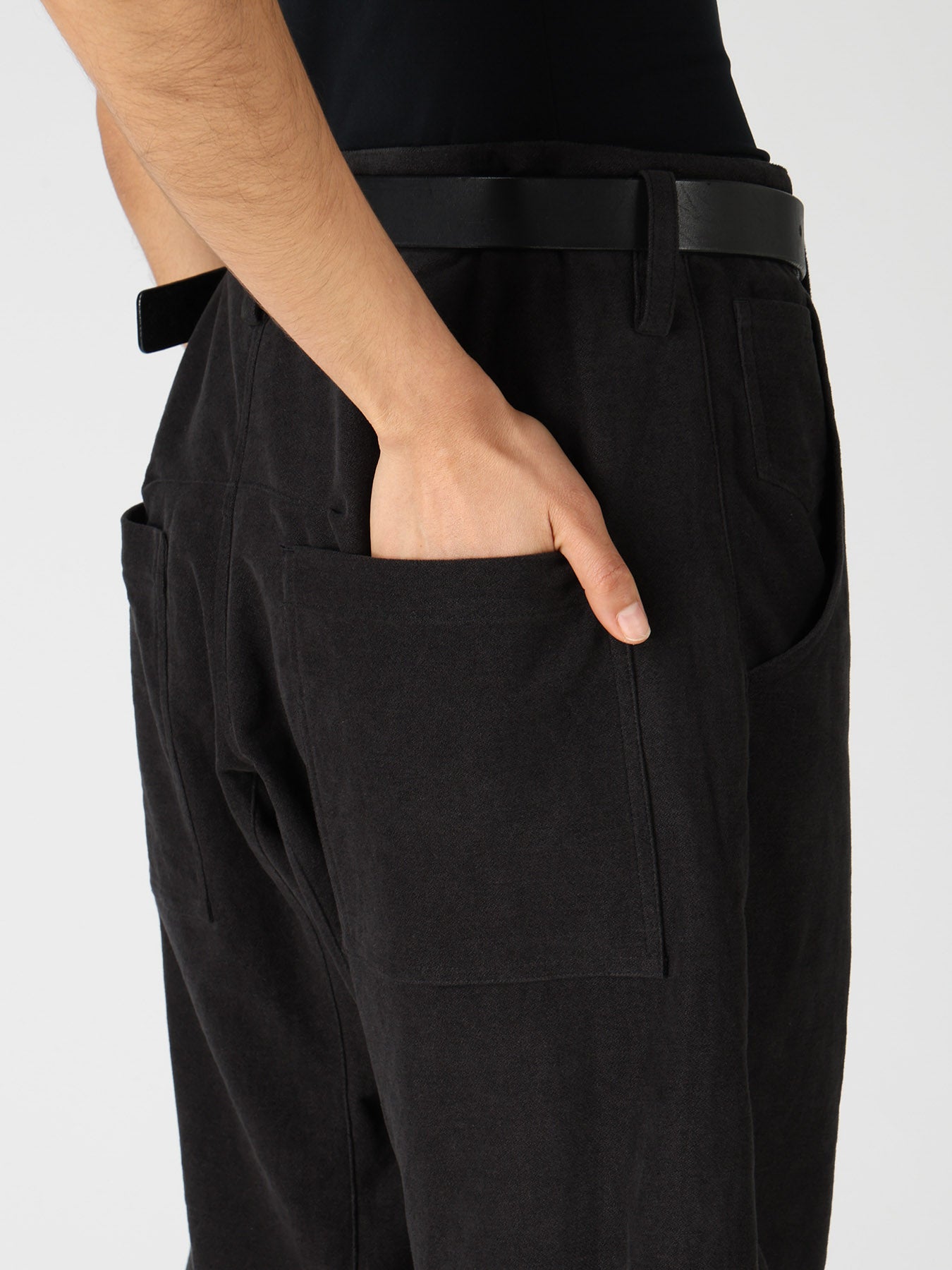 COTTON SUEDE WIDE PANTS – THE SHOP YOHJI YAMAMOTO