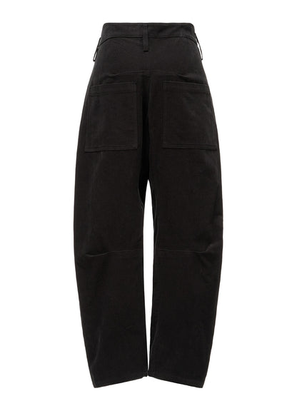 COTTON SUEDE WIDE PANTS
