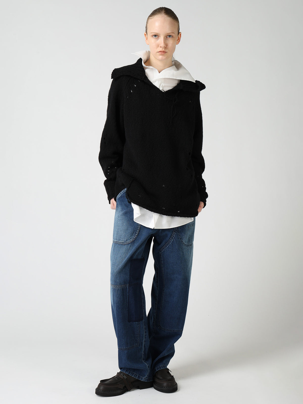 SPOTTED DENIM WORK PANTS