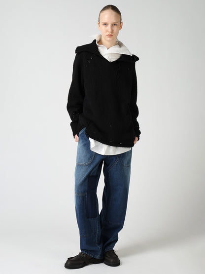 SPOTTED DENIM WORK PANTS