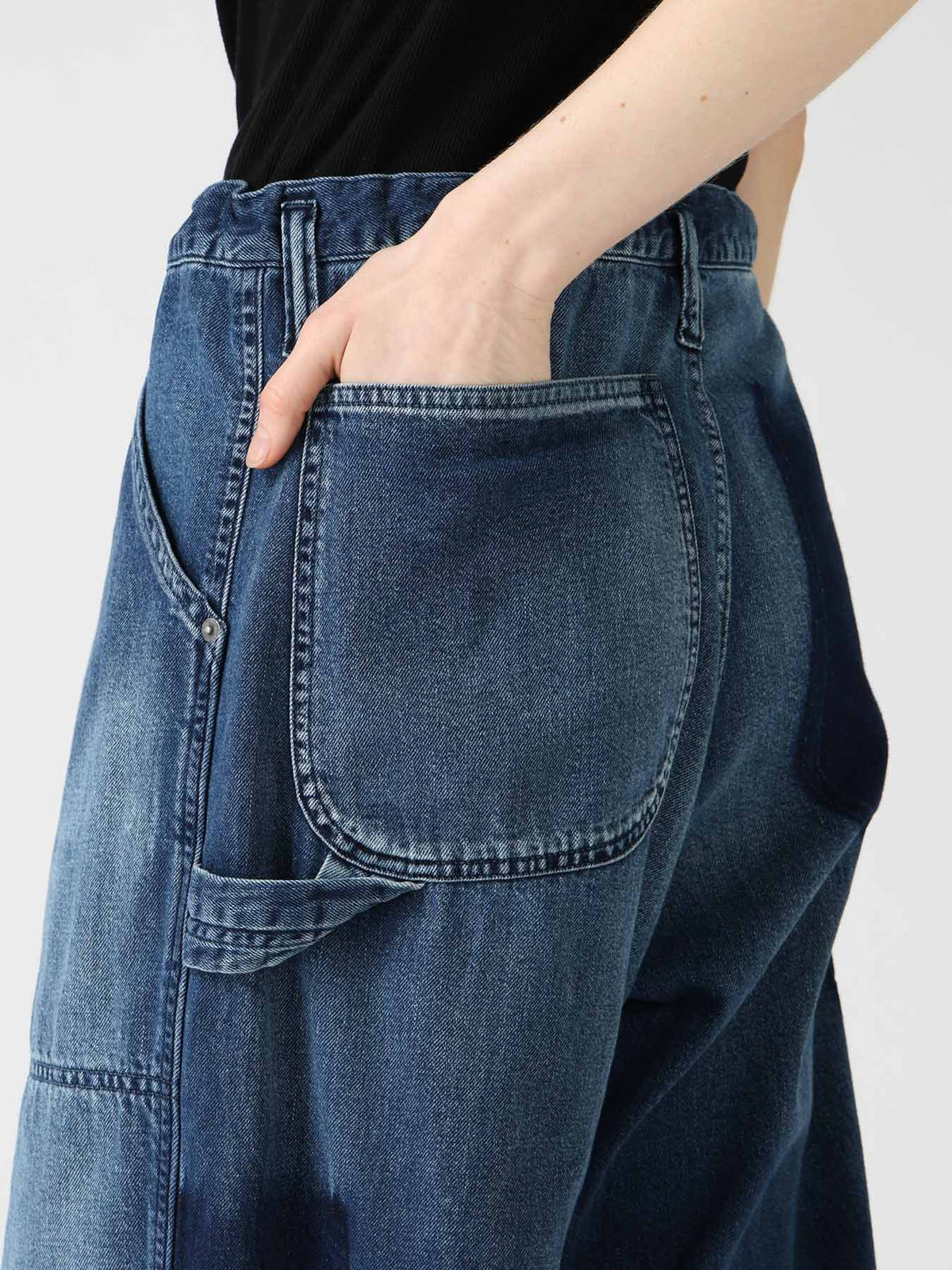 SPOTTED DENIM WORK PANTS