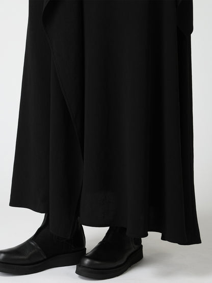 TA/PE CREPE DE CHINE ASYMMETRIC DRAPE SKIRT