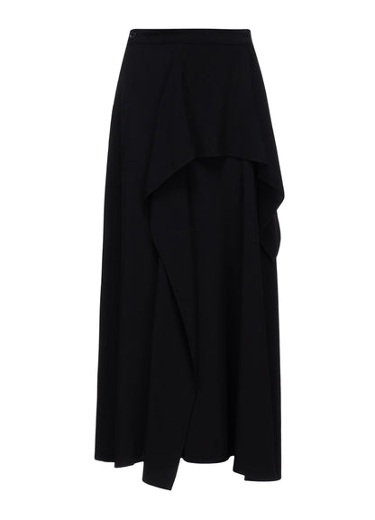TA/PE CREPE DE CHINE ASYMMETRIC DRAPE SKIRT