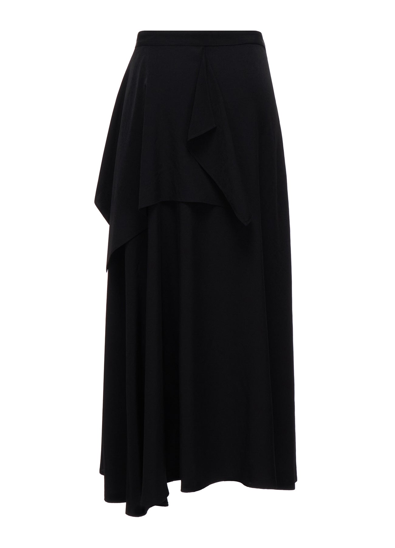 TA/PE CREPE DE CHINE ASYMMETRIC DRAPE SKIRT