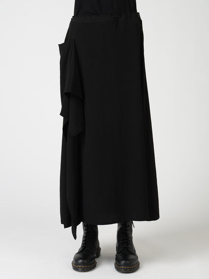TA/PE CREPE DE CHINE RIGHT DRAPE SKIRT
