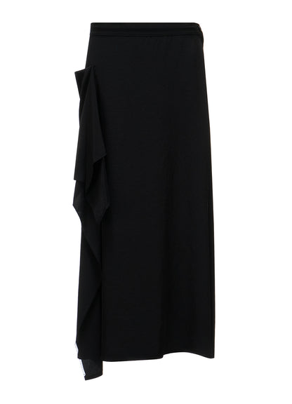 TA/PE CREPE DE CHINE RIGHT DRAPE SKIRT