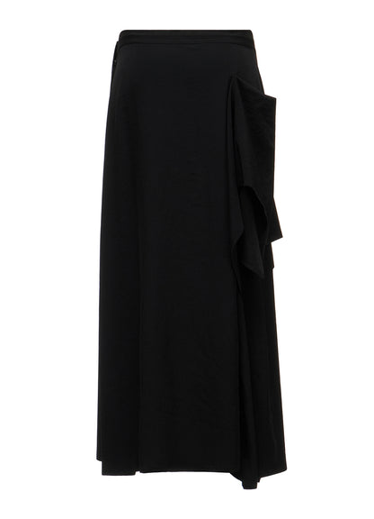 TA/PE CREPE DE CHINE RIGHT DRAPE SKIRT