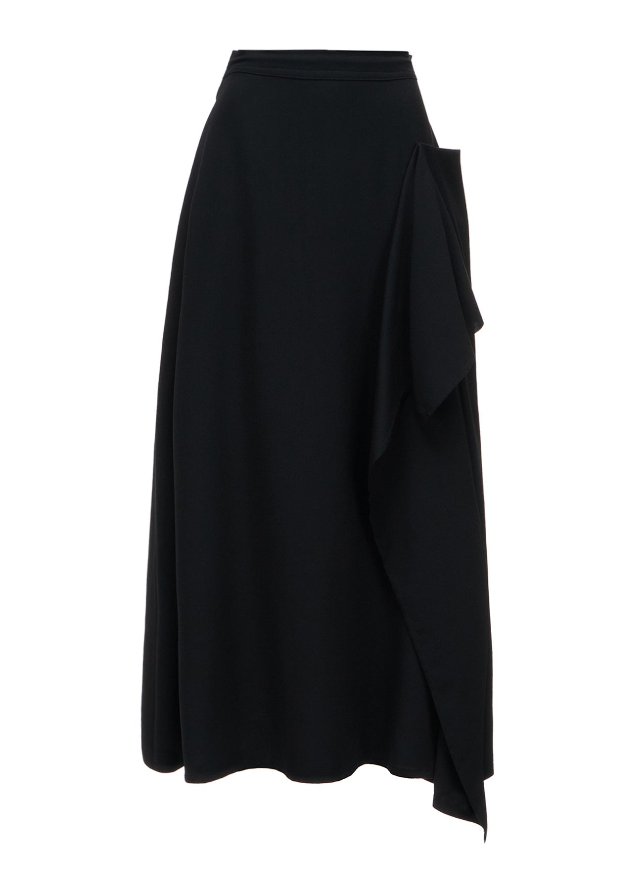 WOOL SERGE LEFT DRAPE SKIRT – THE SHOP YOHJI YAMAMOTO