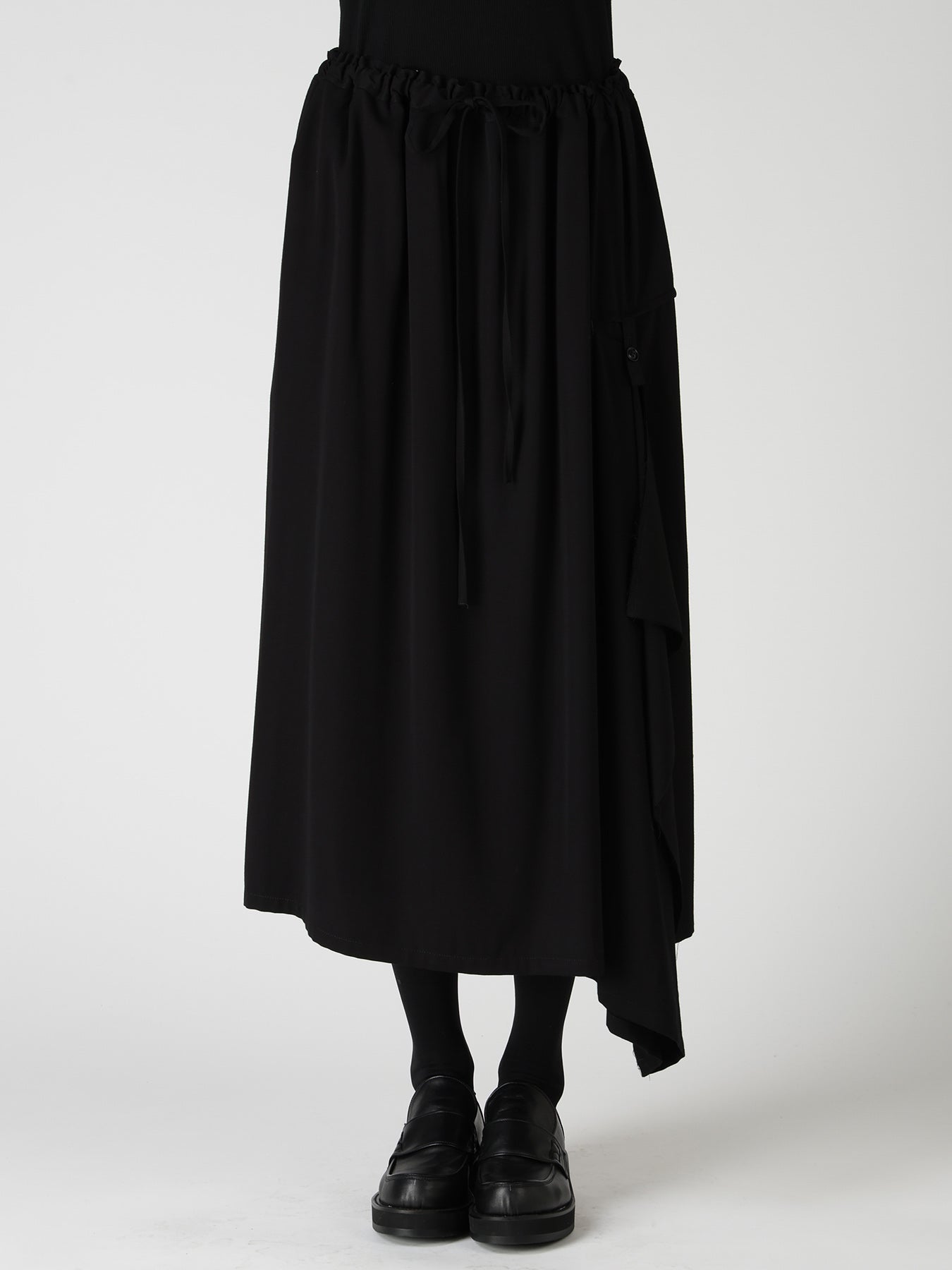 VISCOSE/TRIACETATE BLEND DETACHED PANEL SKIRT