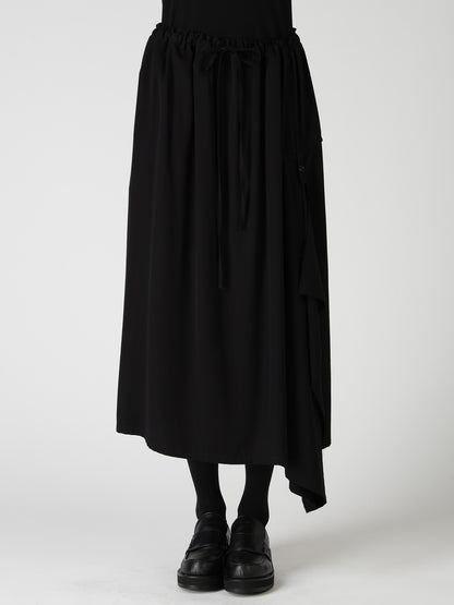 VISCOSE/TRIACETATE BLEND DETACHED PANEL SKIRT